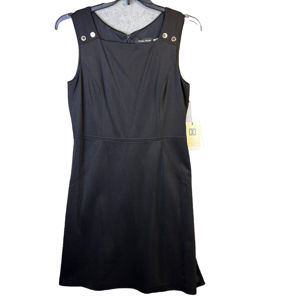 IVANKA TRUMP Women’s Dress Black Size 12 Fit & Flare Lake Cómo Sleeveless